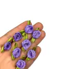 APLIQUE MINI FLOR ROCOCÓ COM FOLHA (10 unidades) - LILÁS