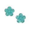 APLIQUE FLOR DE RESINA COM BRILHO (3 unidades) - AZUL CLARO