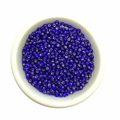 Miçangão 2mm (50 gr.) - Azul royal translúcido