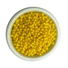 PÉROLAS 4MM ABS COLORIDAS (50 GRAMAS) - AMARELO SOL