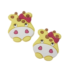 APLIQUE GIRAFA (LACINHO ROSA) - (3 unidades) EMBORRACHADO - MODELO 2