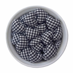 APLIQUE CHATON CORAÇÃO XADREZ (5 unidades) - comprar online