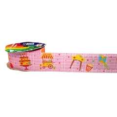 Fita cetim junina sinimbu 38mm - rosa (rolo 10 mts)