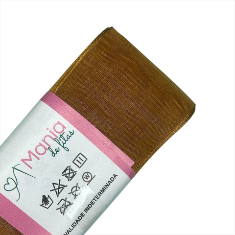 Fita voal/organza Sanding - 158 - caramelo (peça 5 metros)