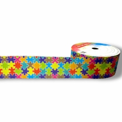 Fita Gorgurão Sinimbu sublimada quebra cabeça (rolo 10 mts)