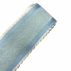 Fita bordinha pompom - Azul (3 mts)