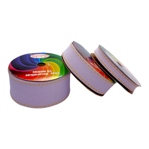 Fita jeans sinimbu - lilás lavanda (rolo 10 mts)