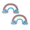 Aplique arco-íris (unidade) Acrílico