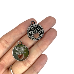 Pingente ho'oponopono (3 unidades) metal prata - comprar online
