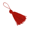 PINGENTE TASSEL POLIESTER - 9,5CM (5 UNIDADES) - VERMELHO