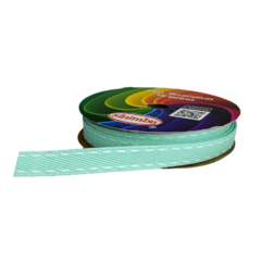 Fita jeans sinimbu - verde candy pesp. branco (rolo 10 mts) - comprar online