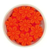 MINI FLORZINHA DE TECIDO - 2cm (pct com 20 unidades) - TANGERINA