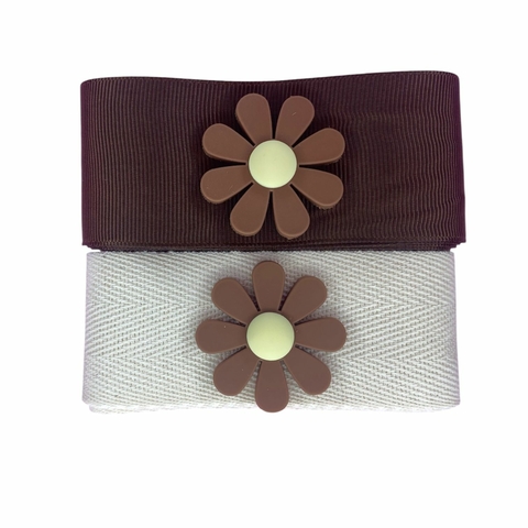 Kit 2 mts de fita + 2 apliques Margarida