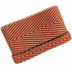 Kit fita Sinimbu chevron com brilho 10/38mm (4 mts) - Vermelho
