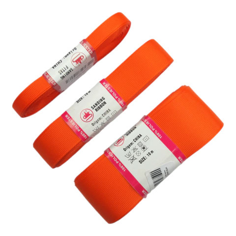 FITA GORGURÃO SANDING - 124 - tangerina (10 metros)