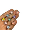 Miçanga - Estrela translucida com cor no centro colorida (25 gr.)