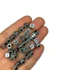 MIÇANGA - DADO METALIZADO PRATA COM LETRAS - 6MM (50 GRAMAS)