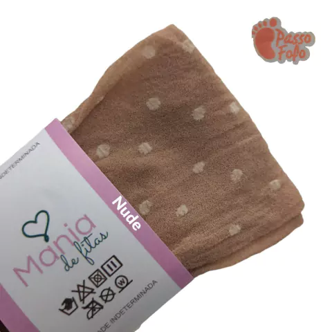 Meia de Seda Poá - Passo Fofo (unidade) - NUDE