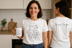 Camiseta branca pv premium personalizada (unidade) - Mania de Fitas