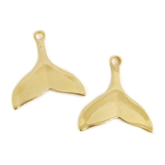 PINGENTE CAUDA DE SEREIA G METAL DOURADO (2 unidades)