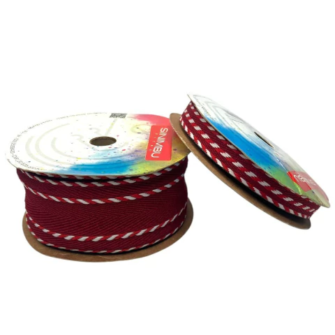 Fita Sinimbu pesponto duplo (rolo 10 mts) - Vinho