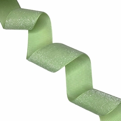 Fita veludo com glitter lurex 38mm (metro) - Verde