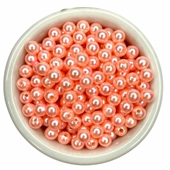 Pérolas 6mm abs coloridas (50 gramas) - Salmão