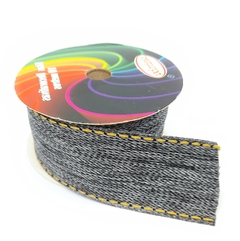 Fita jeans sinimbu - preto (rolo 10 mts) - Mania de Fitas