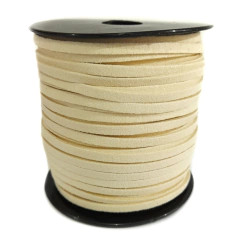 FIO DE CAMURÇA/COURINO 4mm - 2 METROS - CREME
