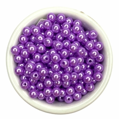 Pérolas 6mm abs coloridas (50 gramas) - Lilás