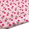 Tecido tricoline estampado (35x45cm) - Tulipa rosa