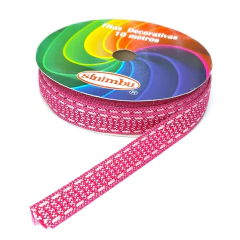 Fita pespontada textura sinimbu - rosa escuro pesp rosa (rolo 10 mts) - comprar online