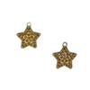 PINGENTE ESTRELA DETALHADA METAL DOURADO - 1 ARGOLA (3 unidades)