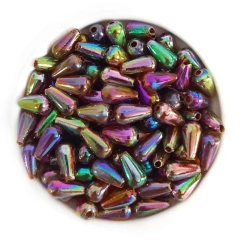 PÉROLA GOTA IRISADA 6x10mm (25 gramas) - MULTICOR IRISADA - comprar online