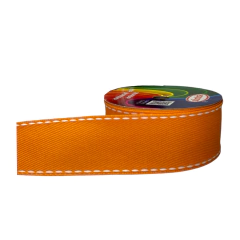 Fita jeans sinimbu - laranja escolar (rolo 10 mts) - Mania de Fitas