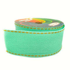 Fita jeans sinimbu - verde (rolo 10 mts) - Mania de Fitas