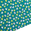 Tecido tricoline estampado (35x45cm) - Florzinha verde