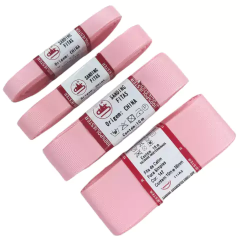 FITA GORGURÃO SANDING - 142 - rosa bebê (10 metros)