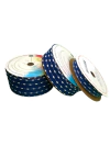 Fita Sinimbu bordinha pompom (rolo 10 mts) - Azul marinho pesp. branco