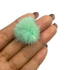 POMPOM ACHATADO PEQUENO 2,5cm (2 unidades) - Verde menta