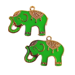 PINGENTE ELEFANTE DA SORTE - METAL DOURADO (2 unidades) - loja online