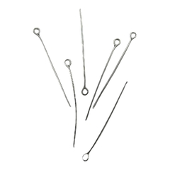 Alfinete Contrapino de Ferro 4cm - prata (pct com 10 gramas)