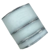 Kit fita organza Sinimbu (6 mts) - Branco bordinha prata