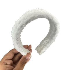 TIARA DE LÃ - BRANCA (unidade)