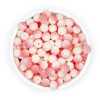 PÉROLA CRAQUELADA COM FURO PASSANTE - 10MM (25 gramas) - MESCLADA BRANCO E ROSA