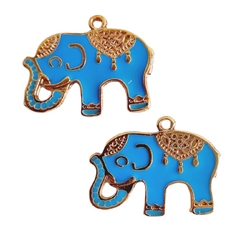 PINGENTE ELEFANTE DA SORTE - METAL DOURADO (2 unidades) na internet