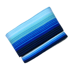 Kit fita sinimbu degradê 10/38mm - azul (2 tamanhos) - 2 mts de cada