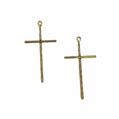 PINGENTE CRUCIFIXO DELICADO - METAL DOURADO (2 unidades)