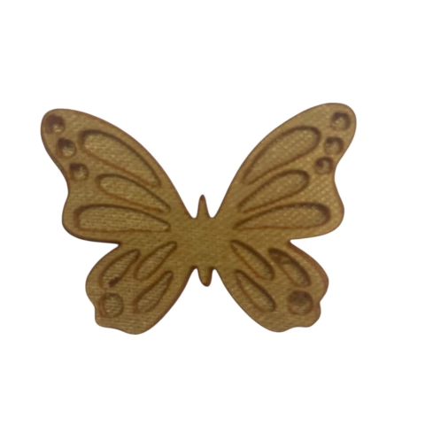 Aplique borboleta cetim dupla (3 unid.) - Terra