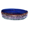 FITA VELUDO COM GLITTER LUREX 22MM (peça 5 metros) - AZUL MULTICOLORIDO